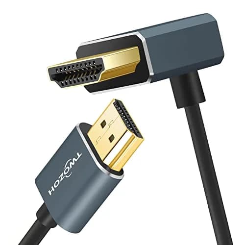 Twozoh HDMI Cable 3.3FT Downward Angled 90° | 4K@60Hz Support, Ultra Thin & Slim thumbnail 2