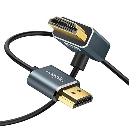 Twozoh Flexible HDMI to HDMI Cable Up Angled 270° 0.3m (1FT) | Supports 4K@60Hz thumbnail 1