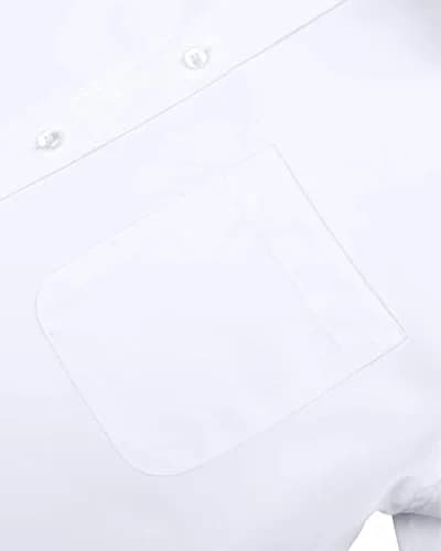 Alimens & Gentle White Men's Dress Shirt Regular Fit Long Sleeve | 100% Cotton Blend thumbnail 6