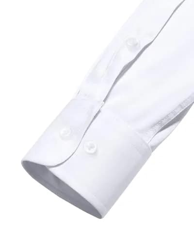 Alimens & Gentle White Men's Dress Shirt Regular Fit Long Sleeve | 100% Cotton Blend thumbnail 7