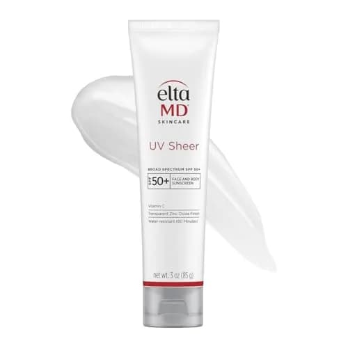 EltaMD UV Sheer Sunscreen SPF 50+ - Face & Body, Oil-Free, No White Cast, Zinc Oxide Formula, 85g (3 oz) | Hydrating thumbnail 1