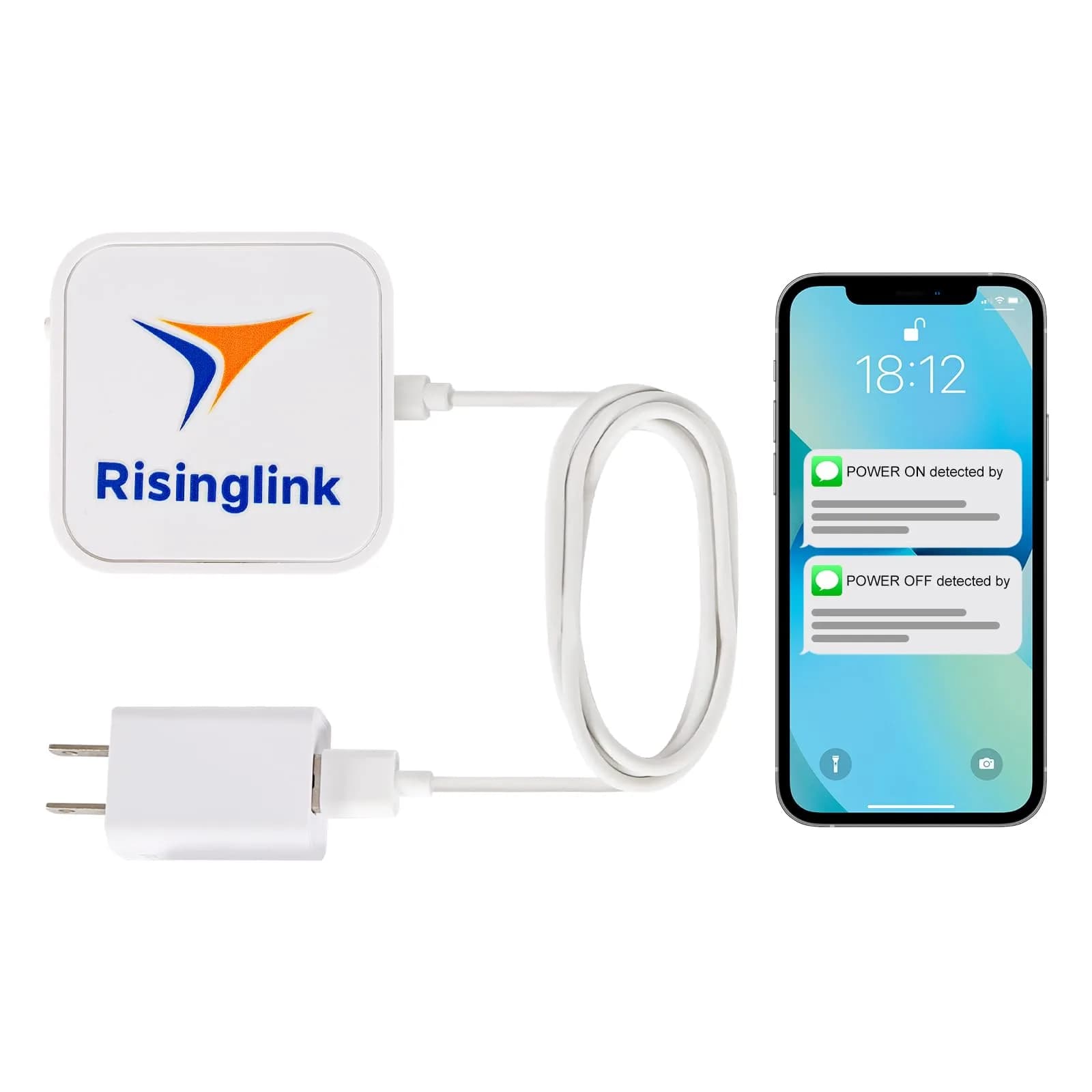 Risinglink WiFi Power Outage Alarm Detector 24/7 | US-Engineered Power Failure & Restoration Alerts - main product image