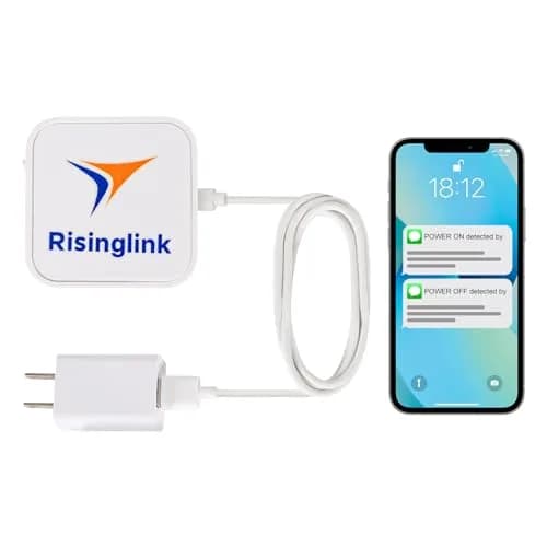 Risinglink WiFi Power Outage Alarm Detector 24/7 | US-Engineered Power Failure & Restoration Alerts thumbnail 1