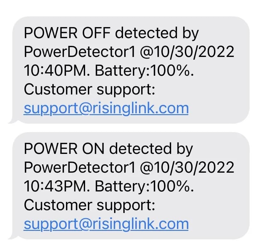 Risinglink WiFi Power Outage Alarm Detector 24/7 | US-Engineered Power Failure & Restoration Alerts thumbnail 6