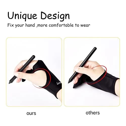 WooKoudai Digital Drawing Glove 2 Pack, Large | Smudge Guard for Artists thumbnail 2