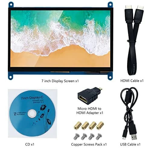 Hosyond 7 Inch IPS LCD Touch Screen Monitor 1024x600 (18cm) | 5-Point Capacitive Touch, HDMI Input, 16:9 Aspect Ratio thumbnail 7