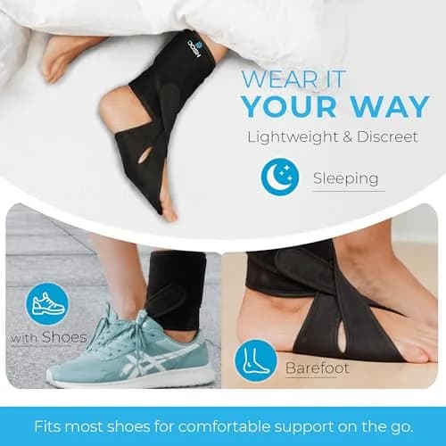 Dosh Right AFO Foot Drop Brace for Walking - Soft Ankle Foot Orthosis 10.16 cm (4 Inches) Length | Consumer Device thumbnail 3
