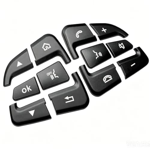 Angelguoguo Car Steering Wheel Button Switch Trim Cover Sticker Fit for Mercedes Benz W205 X253 W447 | Durable ABS, Easy DIY thumbnail 5