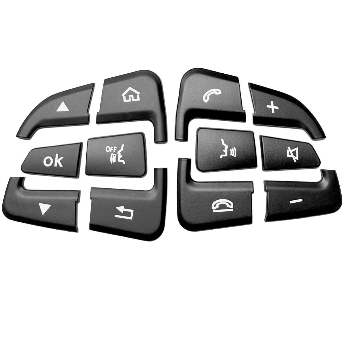 Angelguoguo Car Steering Wheel Button Switch Trim Cover Sticker Fit for Mercedes Benz W205 X253 W447 | Durable ABS, Easy DIY