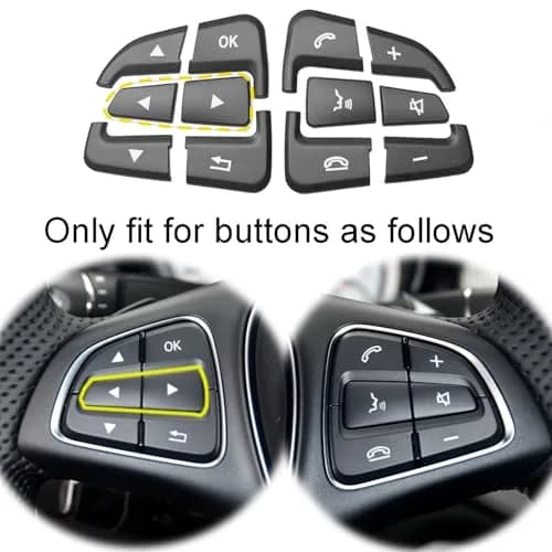 Angelguoguo Steering Wheel Button Cover for Mercedes Benz A B CLA GLA GLE CLS SLC SL Vito Class | Durable ABS Fitment thumbnail 2
