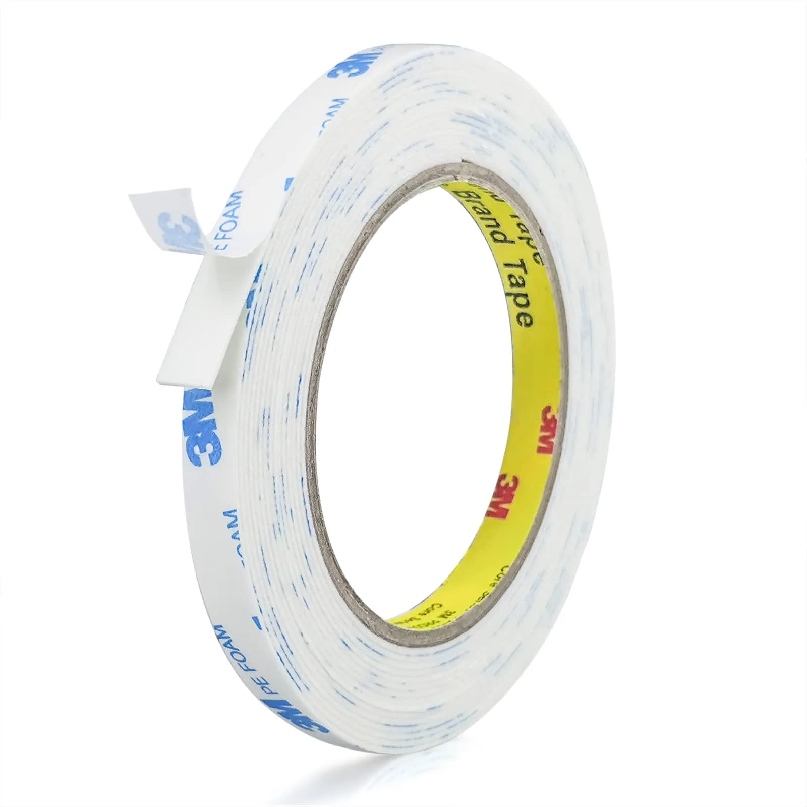 Hasaky 1.1mm Thick PE Foam Mounting Tape 10mm x 5m (0.39in x 16.5ft) | Heavy Duty Waterproof Adhesive for Walls