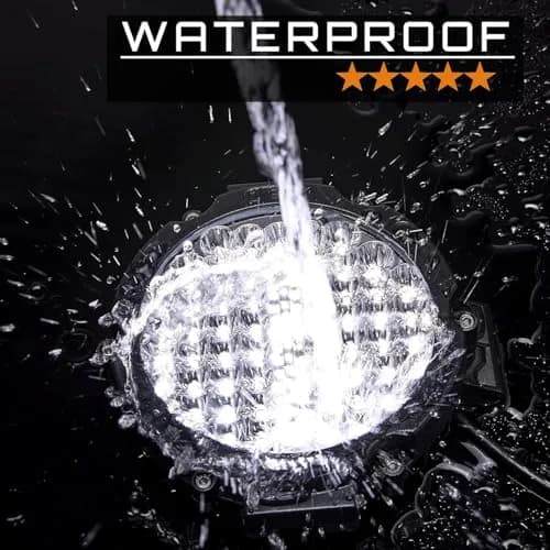 SAN YOUNG 7 Inch Round LED Off Road Lights 210W | Bright 10000lm, Waterproof, 12V-60V, 4 Pack thumbnail 5