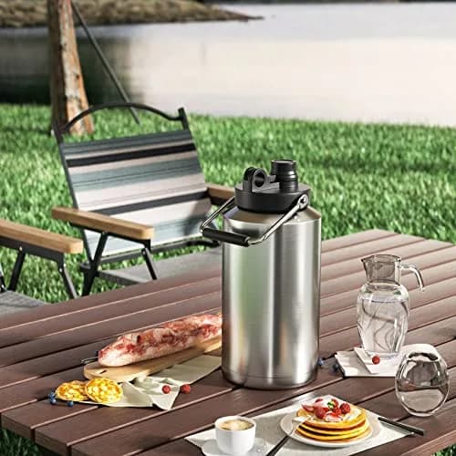 Kerilyn Insulated Gallon Jug with Handle, 3785ml (128 Ounces) | Keeps Drinks Cold 48 Hrs, Hot 24 Hrs thumbnail 3