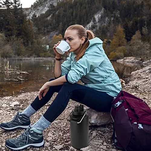 Kerilyn 128oz (3785ml) Insulated Gallon Jug with Handle | Keeps Drinks Cold 48 Hrs, Hot 24 Hrs thumbnail 8