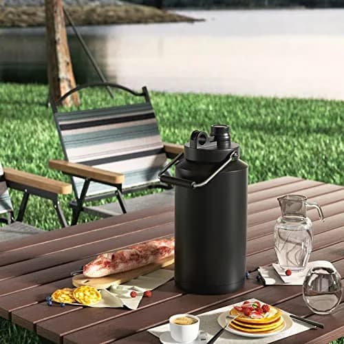 Kerilyn 128oz (3785ml) Insulated Gallon Jug with Handle | Keeps Drinks Cold 48 Hrs, Hot 24 Hrs thumbnail 3