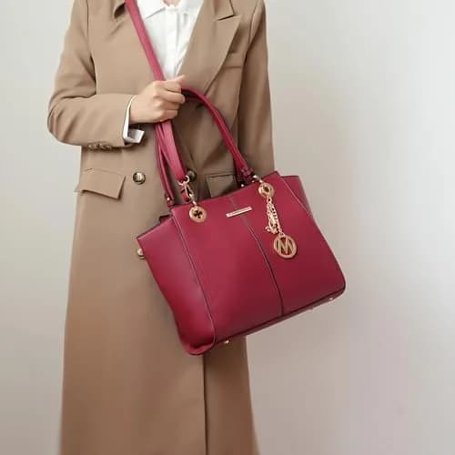 J'OMOR BY MIA Vegan Leather Tote Bag with Wallet | Spacious, Elegant & Durable thumbnail 4