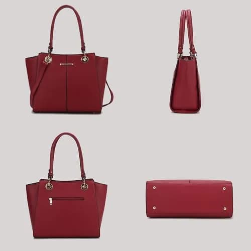 J'OMOR BY MIA Vegan Leather Tote Bag with Wallet | Spacious, Elegant & Durable thumbnail 5
