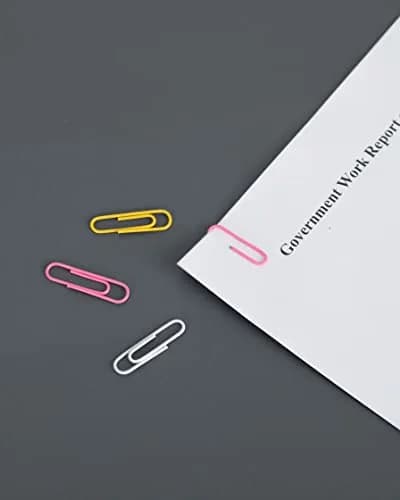 PAPERPAL Colorful Vinyl Coated Paper Clips, 50 mm (2 in) & 33 mm (1-2/7 in), 540 Count | Assorted Colors for Office & School thumbnail 6