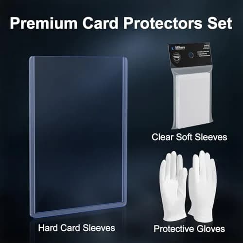 Mlikero 400 Card Sleeves Set: 200 Hard Plastic + 200 Soft Sleeves | Protects Standard 2.5"x3.5" Cards thumbnail 4