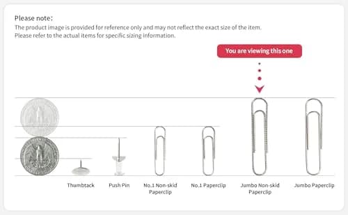 PAPERPAL Jumbo Non-Skid Paper Clips 50mm (2 Inch) 300 Count | Reliable Grip for Office & School thumbnail 8