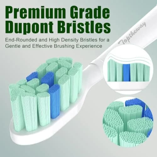 toptheway Toothbrush Replacement Heads Compatible with Philips Sonicare 10 Pack | Plaque Control & Gentle Bristles thumbnail 4