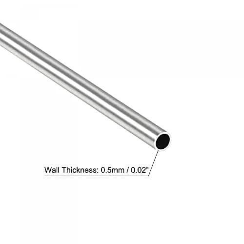 uxcell 316 Stainless Steel Tube 3mm OD 0.5mm Wall 300mm | Seamless, High Durability thumbnail 3