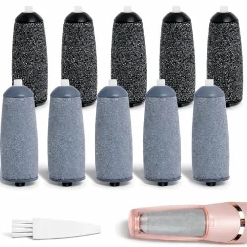 Piwerod Roller Refills for Finishing Touch Flawless Pedi 96g (3.4 oz) | 10 Pack Replacement Heads with Brush thumbnail 1
