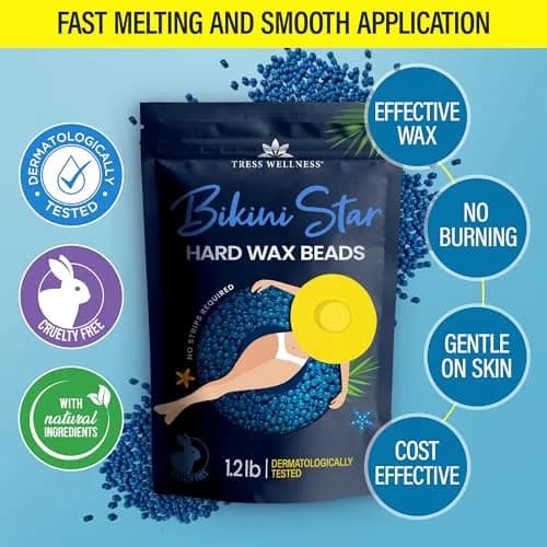 Tress Wellness Bikini Star Hard Wax Beads 544g (19.2 Oz) | Award Winning for Coarse Hair Removal thumbnail 5
