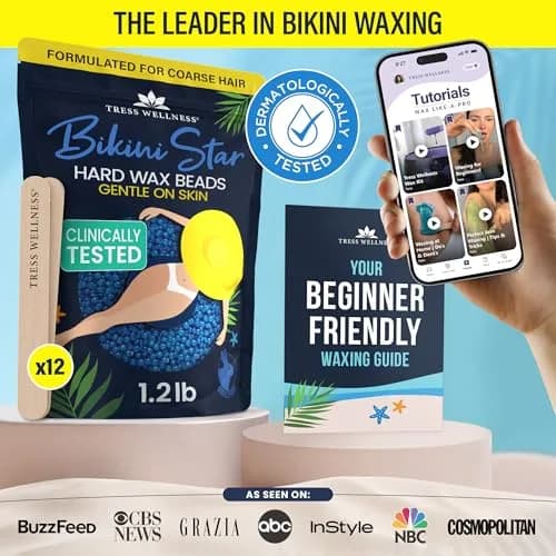 Tress Wellness Bikini Star Hard Wax Beads 544g (19.2 Oz) | Award Winning for Coarse Hair Removal thumbnail 2