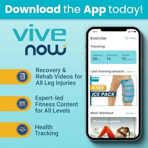 Vive Knee Ice Pack Wrap (2 Pack) - Cold/Hot Gel Compression Brace for Pain Relief thumbnail 7