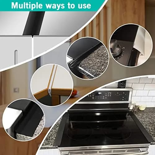 CARGEN 21 Inch Silicone Stove Counter Gap Cover Filler 2-Pack Black | Seals Gaps, Dishwasher Safe, Heat Resistant thumbnail 5