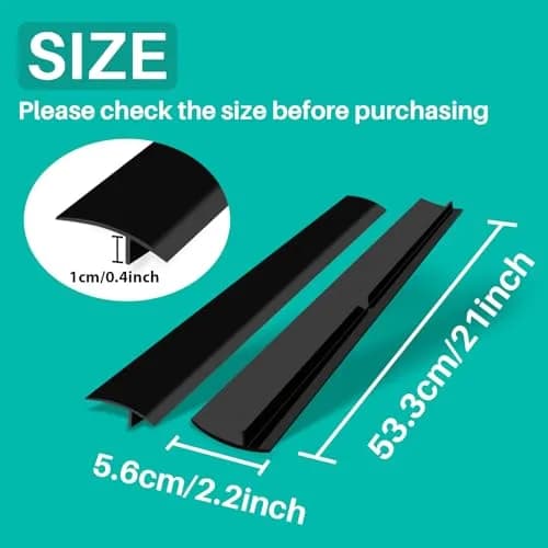 CARGEN 21 Inch Silicone Stove Counter Gap Cover Filler 2-Pack Black | Seals Gaps, Dishwasher Safe, Heat Resistant thumbnail 7