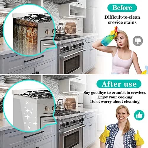 CARGEN 21 Inch Silicone Stove Counter Gap Cover Filler 2-Pack Black | Seals Gaps, Dishwasher Safe, Heat Resistant thumbnail 8