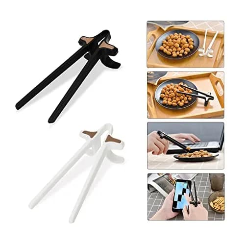 Melostu Finger Chopsticks for Gamers 2pcs | Food-Grade ABS Snack Clips for Gaming & Snacks thumbnail 1