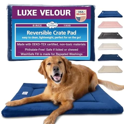Pet Dreams Dog Crate Pad - Washable Kennel Mat, 24"L x 18"W x 1.5"H | Reversible, Non-Toxic, Indoor Use thumbnail 1