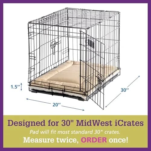 Pet Dreams Dog Crate Pad - Washable Kennel Mat, 30"L x 19"W x 1.5"H | Reversible, Non-Toxic Indoor Dog Bed thumbnail 8