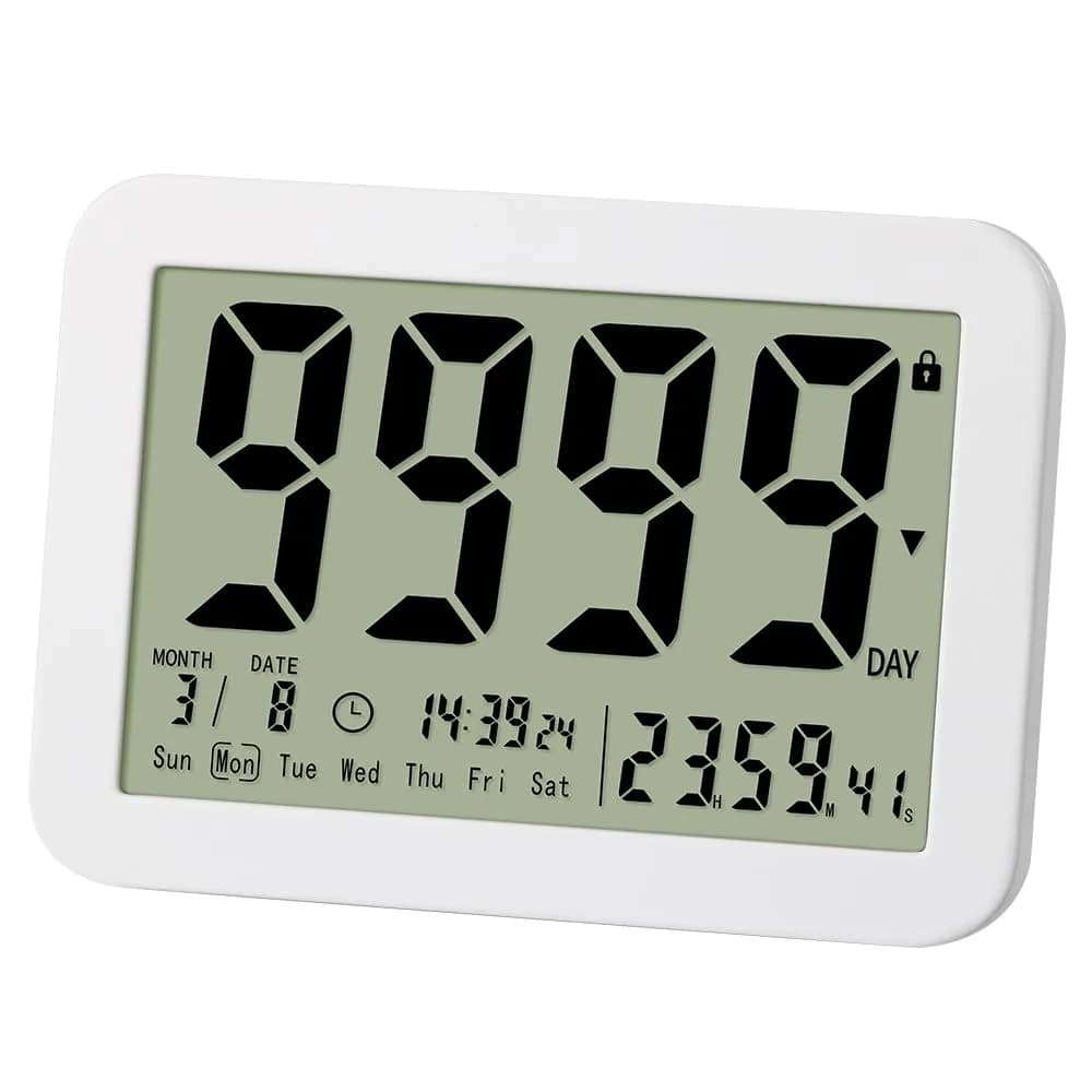 MOSTRUST Digital Countdown Days Timer, Black | Large LCD Screen, 999 Days Support, Easy Setup — M281 Day Timer