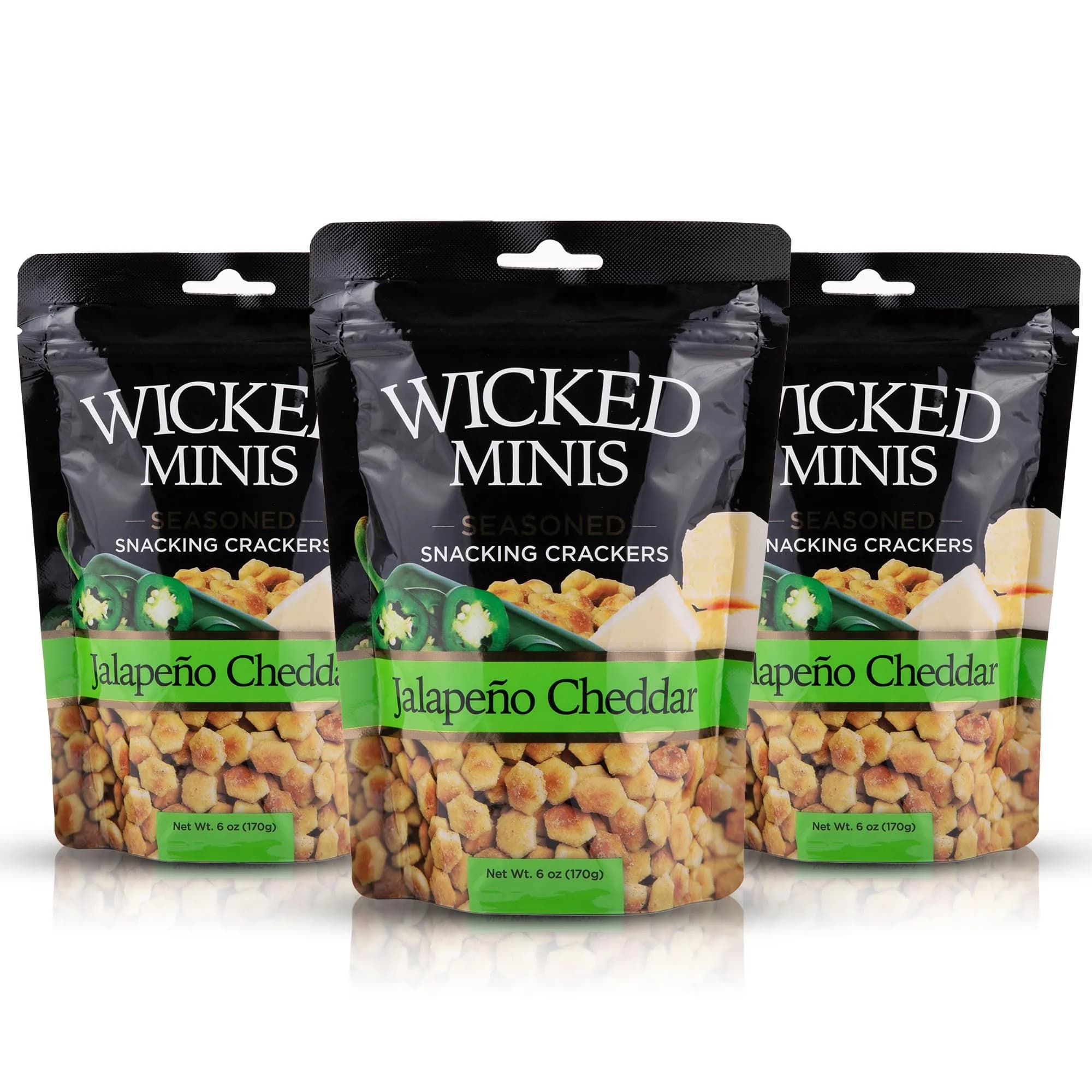 Wicked Mix Soup & Oyster Crackers - Saltine & Salted Flavored Mini Puffed 6oz Pack of 3 | American Flavors & Resealable Convenience - main product image
