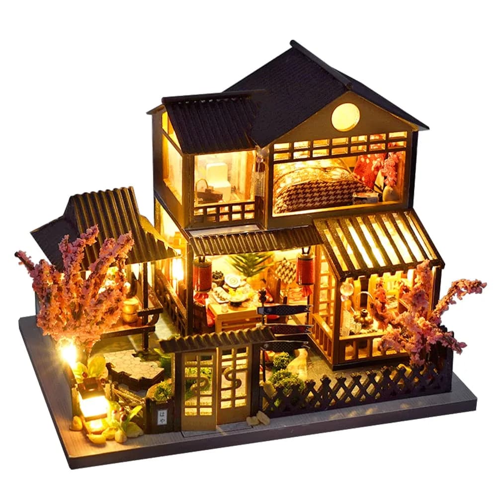 CUTEBEE DIY Miniature Dollhouse Kit | Wooden House Model for Teens & Adults, Creative Room Decor, Gift Idea (One Size) — Japanese Garden House
