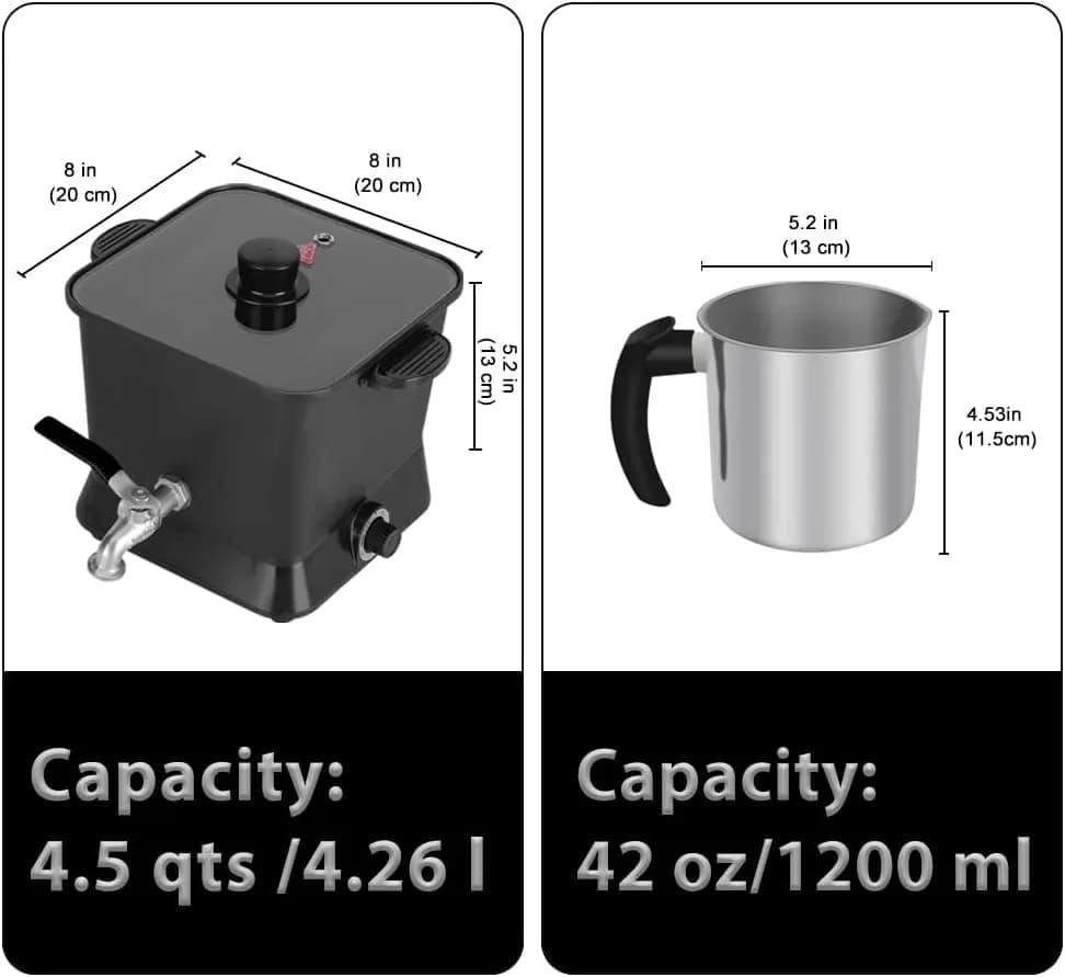 Byoowndiy Wax Melter for Candle Making 150 oz | Electric Wax Pot with Temperature Control thumbnail 7