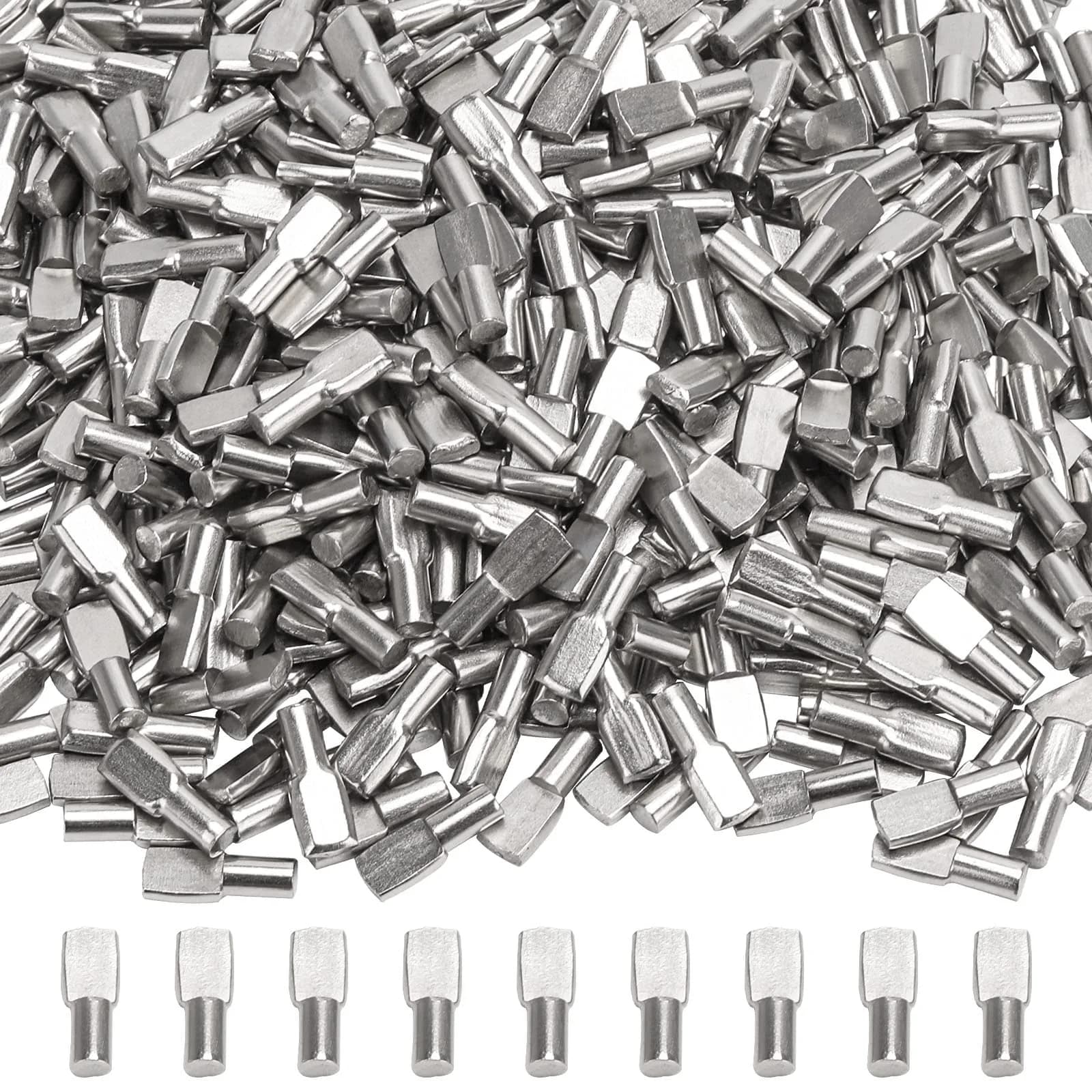 Tbestmax 5mm Spoon Shape Shelf Pins, 240 Count | Stainless Steel Cabinet Furniture Support Pegs - main product image