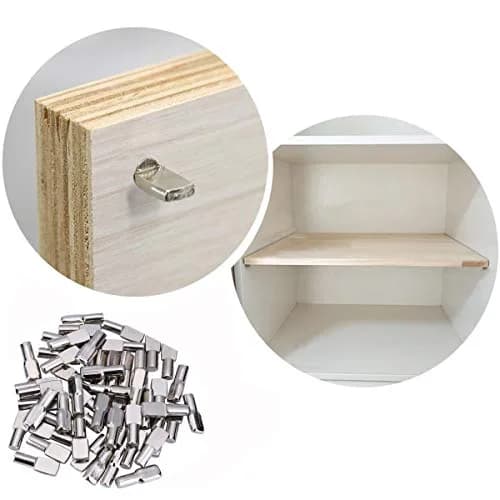 Tbestmax 5mm Spoon Shape Shelf Pins, 240 Count | Stainless Steel Cabinet Furniture Support Pegs thumbnail 5