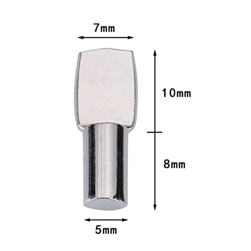 Tbestmax 5mm Spoon Shape Shelf Pins, 240 Count | Stainless Steel Cabinet Furniture Support Pegs thumbnail 2