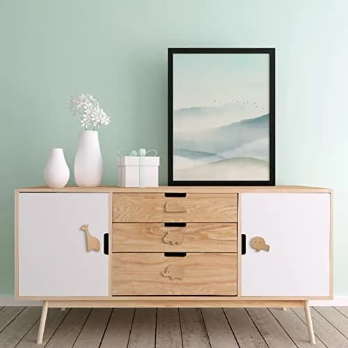 Qunclay Wooden Animal Dresser Knobs 6 Sets | Zoo Theme, Polished Wood thumbnail 7