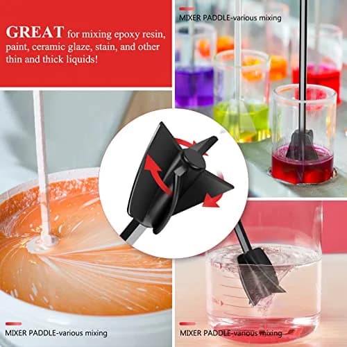Riomh 4 Pcs Resin Mixer Paddles for Drill | Spiral Four-Blade Design for Small Batches thumbnail 4