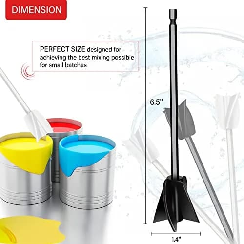 Riomh 4 Pcs Resin Mixer Paddles for Drill | Spiral Four-Blade Design for Small Batches thumbnail 2