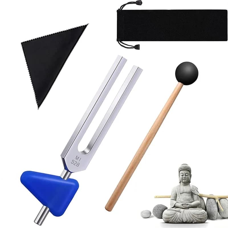 Bysameyee 528 Hz Tuning Fork with Mallet & Pouch | Sound Healing & Musical Instrument Tuning thumbnail 2