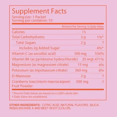 Cheeky Bonsai Bye Bye UTI Drink Mix, D-Mannose & Cranberry, 10 Packets | Supports Urinary Health & Hydration thumbnail 6