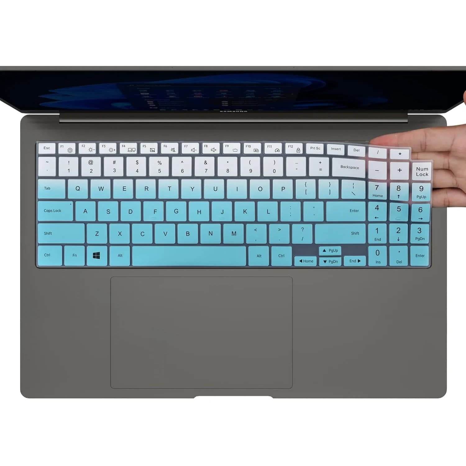 CaseBuy Ombre Mint Keyboard Cover for Samsung Galaxy Book 5/4/3 15.6" & 16" | US Keyboard Layout Protector — Ombre Mint