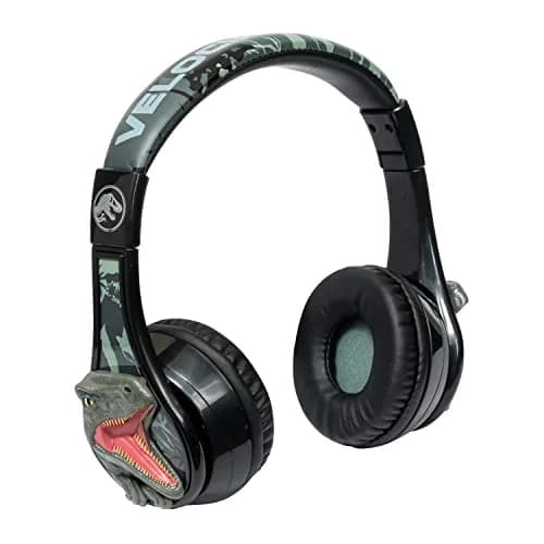 eKids Jurassic World Bluetooth Headphones for Kids, Wireless Over-Ear Headphones with Microphone | Kid-Friendly Stereo Sound thumbnail 1